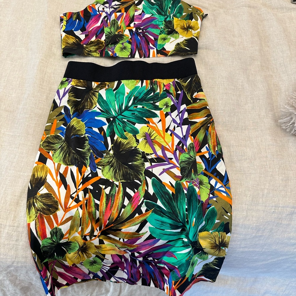 Colorful Tropical Two-Piece Set